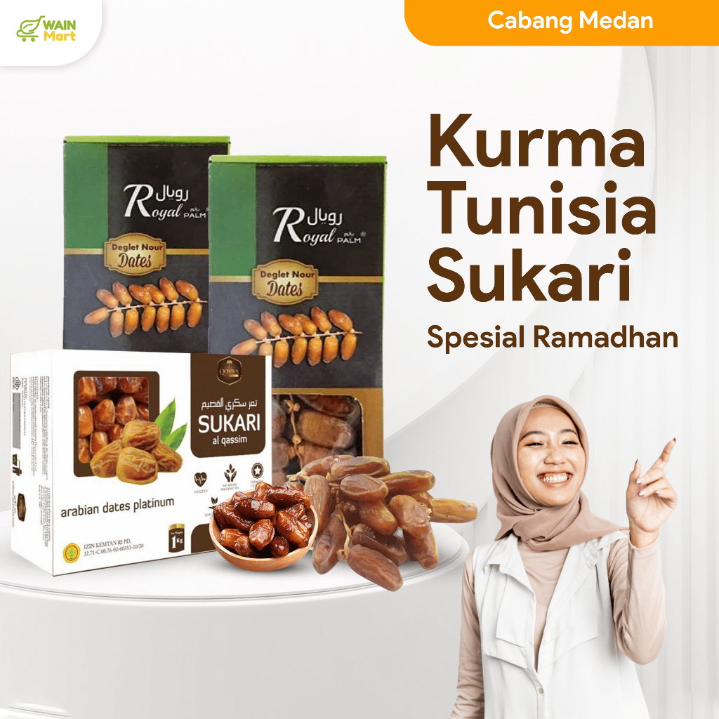 

Kurma Sukari Qoswa Kurma Tunisia Tangkai Royal Palm Dates Kurma Ajwa Kurma Basah Lembut Premium