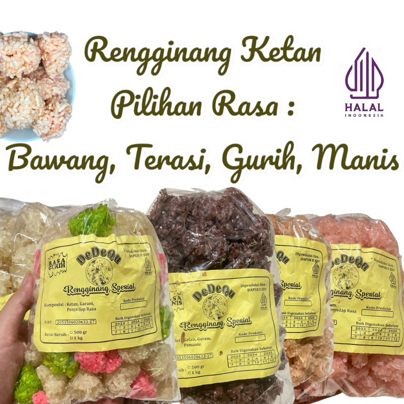 

Kerupuk Rengginang Mentah Aneka Rasa Cetak Cemol 500gram