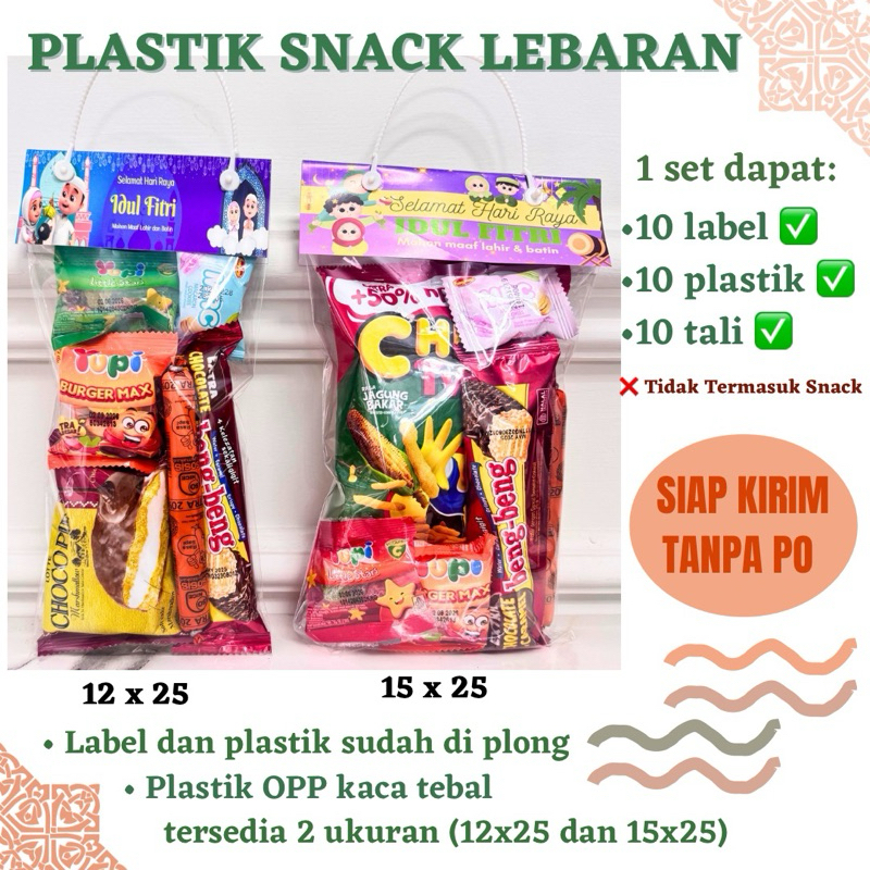 

[10pcs] PLASTIK SNACK LEBARAN IDUL FITRI HAMPERS LEBARAN
