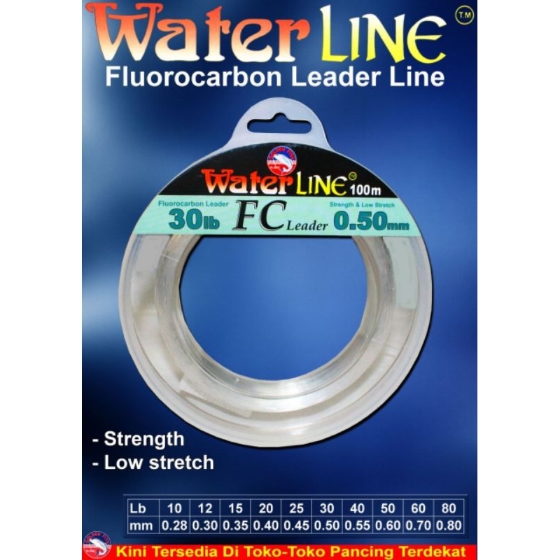 Senar pancing leader merk golden fish waterline 100 meter fc leader flourocarbon
