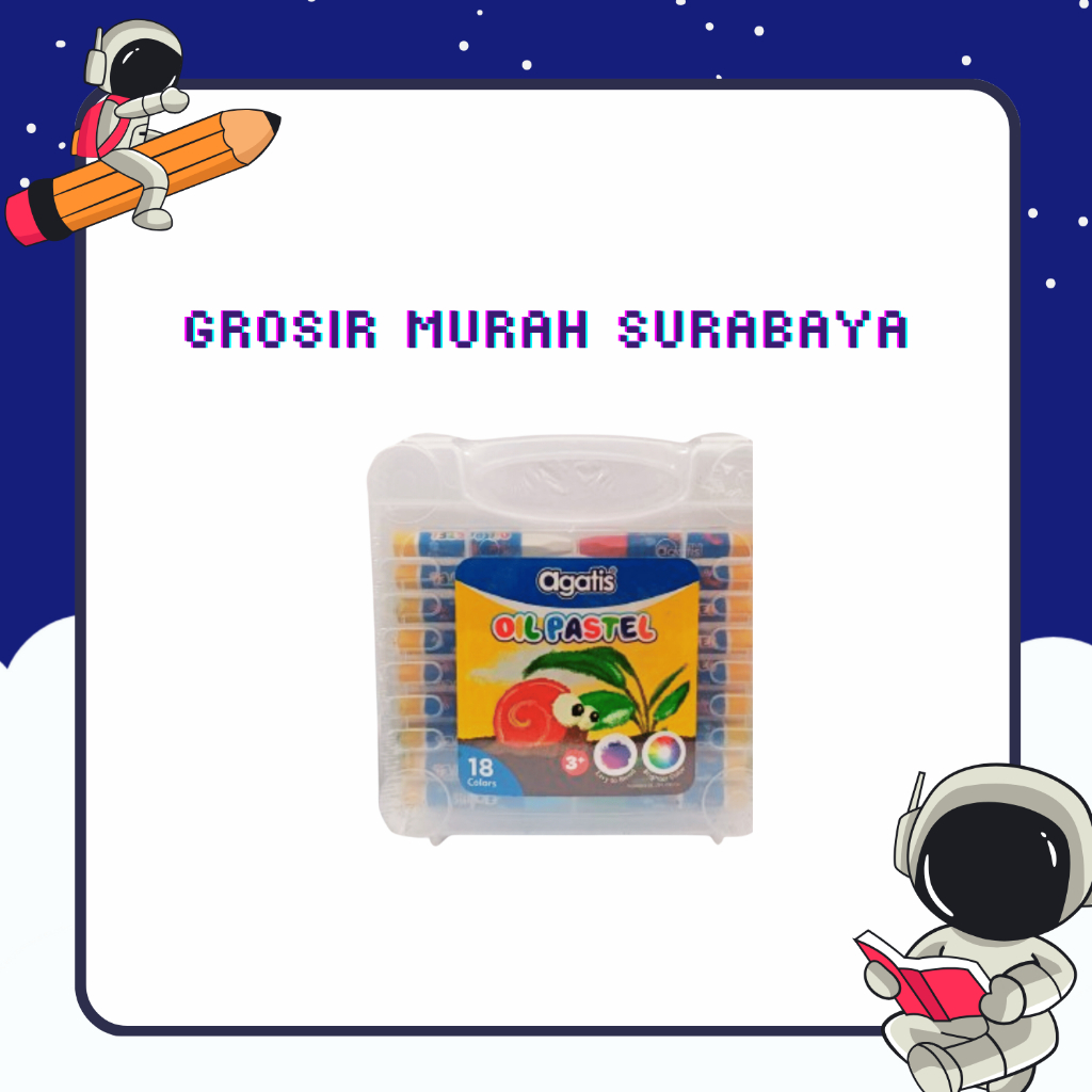 

agatis oil pastel isi 18 warna