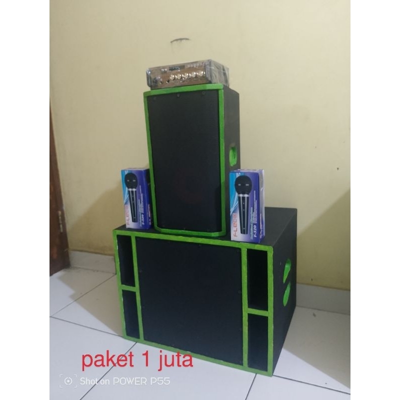 paket sound miniatur karaoke rumahan 10 in spl