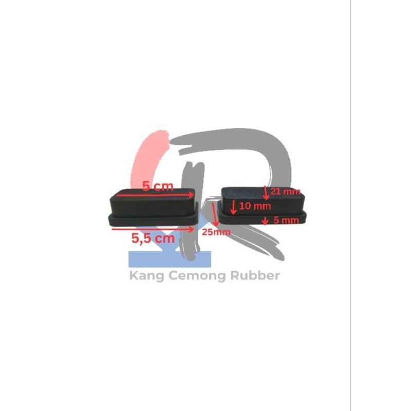 kaki karet Besi Hollow 5x2