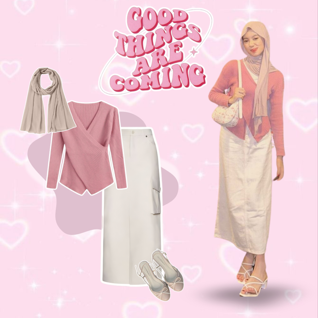 Deluna Outfit - Hijab Style Outfit Korea One Set Hijab Ootd One Set Wanita Kekinian Remaja Outfit 1 