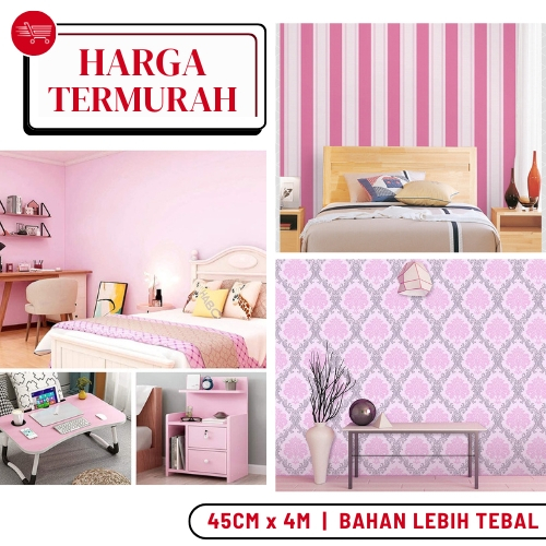 Wallpaper Dinding Ruang Tamu Walpaper Dinding Ksmar Tidur Walpeper Dinding Kamar Welpaper Pink