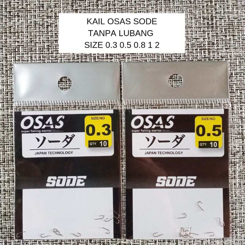 Sode Kail Osas Tanpa Lubang Size 0.3 0.5 0.8 12 Kail Osas Sode
