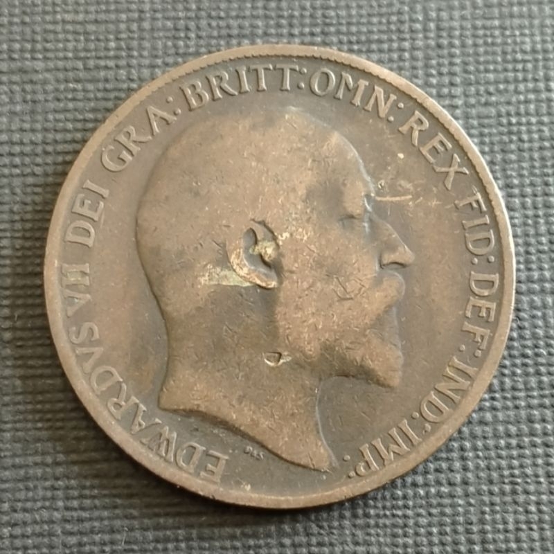 Koin Kuno Inggris 1 Penny 1910 King Edward VII