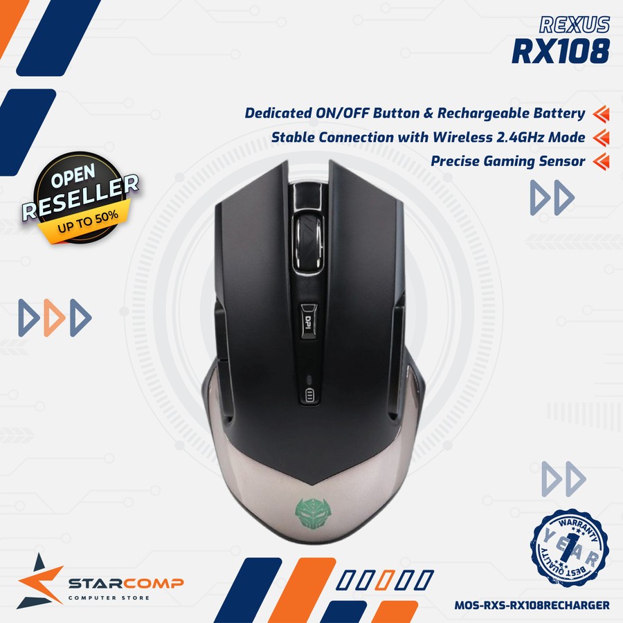 Rexus RX108 Mouse Gaming Wireless RX 108