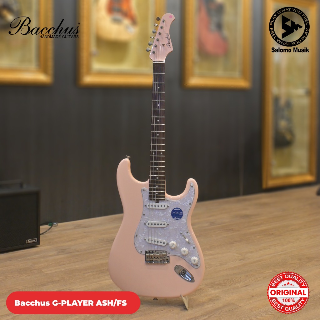Gitar Elektrik Bacchus Series GPLAYER ASH FS Light Pink Original