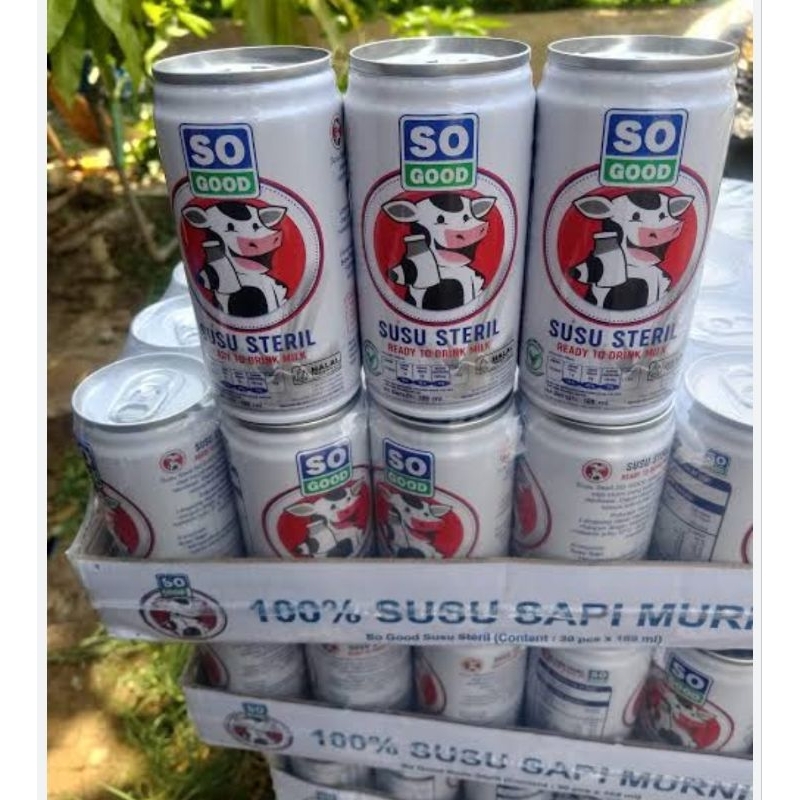 

Susu Steril SO GOOD 189mL Per KRAT Susu Sapi Murni 100%