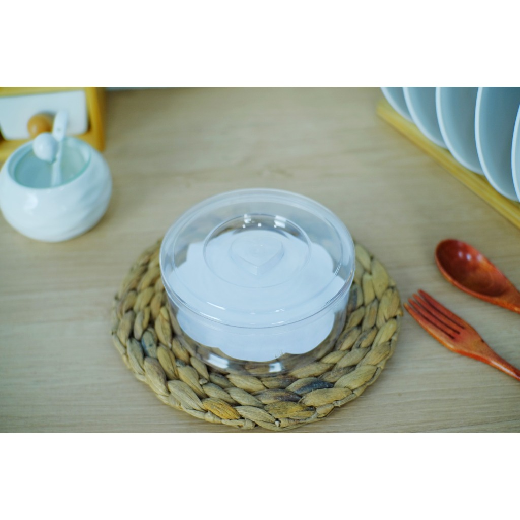 Isi 12 Pcs | Toples Kue Mika Bulat VITRI | Toples Mika | Toples Bening | Toples Lebaran | Toples Lov