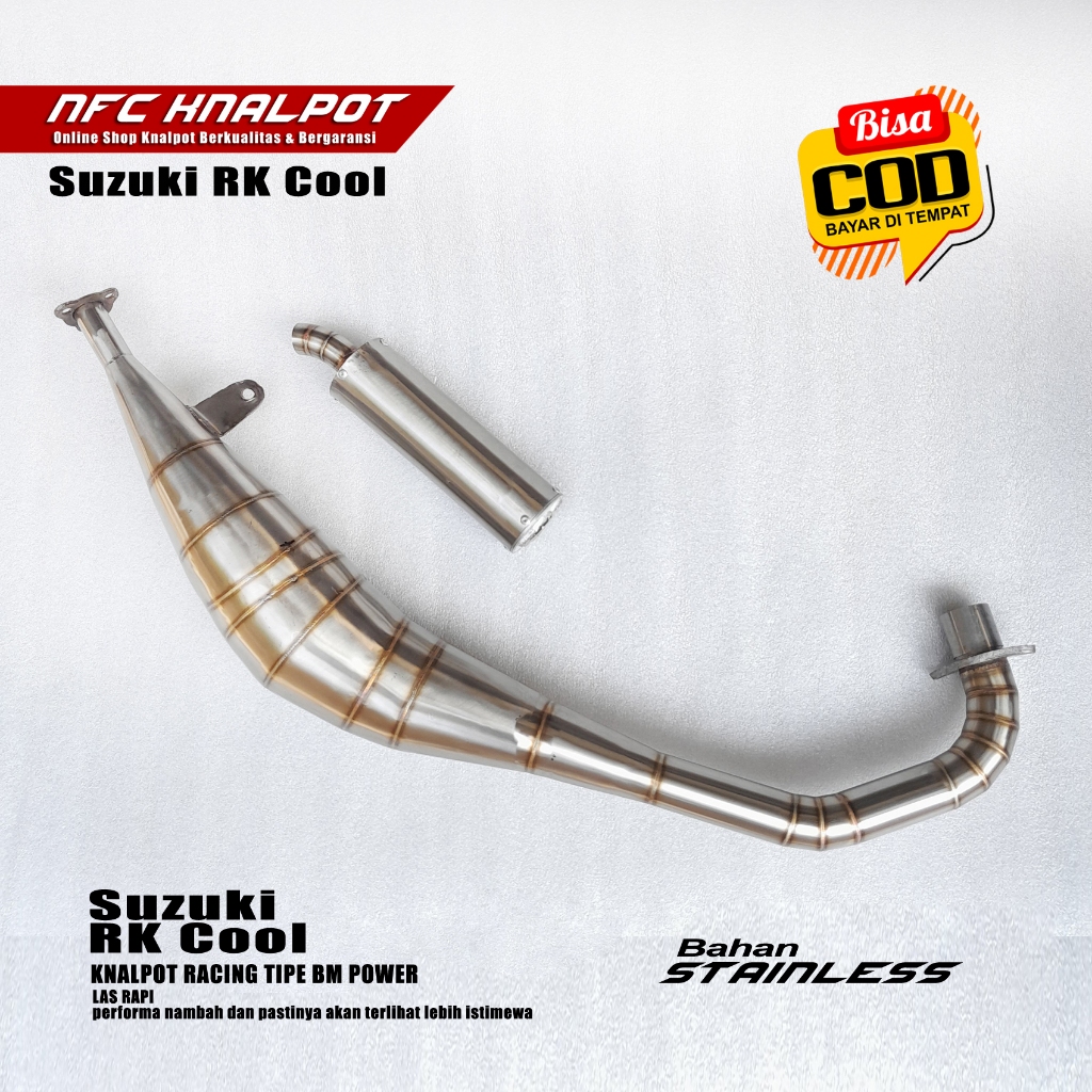 Knalpot Suzuki RK Cool type  BM Power Stainless
