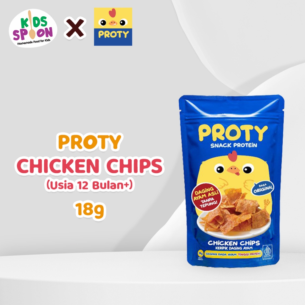 

PROTY Snack Chicken Chips Original (Keripik Daging Ayam) 18gr - Snack Cemilan Tinggi Protein