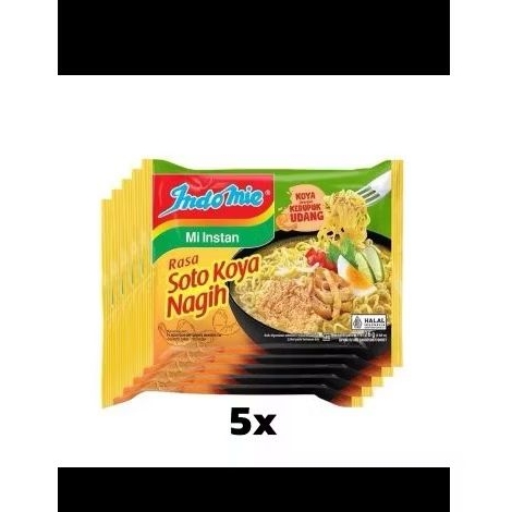

5 Pcs Indomie Soto Koya Nagih Lengkap Dengan Koya Rasa Kerupuk Udang
