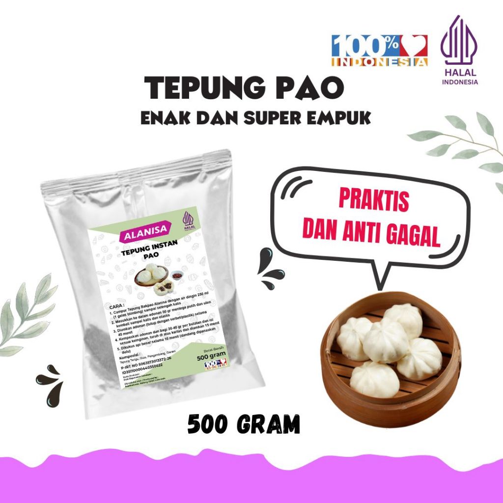 

TEPUNG BAKPAO 500GR PRAKTIS!!