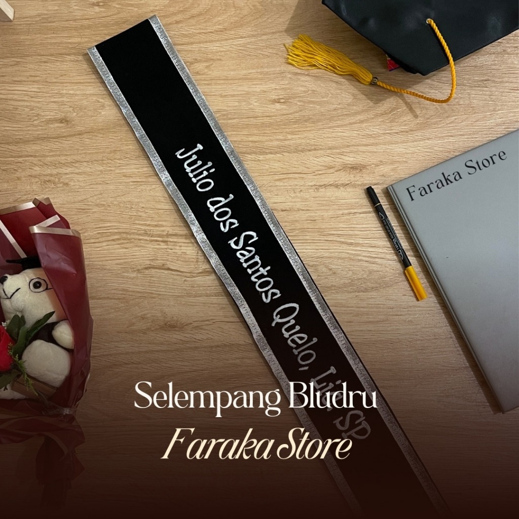 SELEMPANG WISUDA BLUDRU PITA BORDIR KOMPUTER