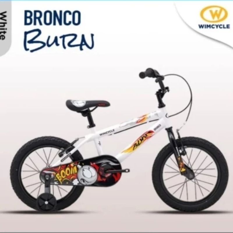 sepeda bmx 16 inch wimcycle bronco burn