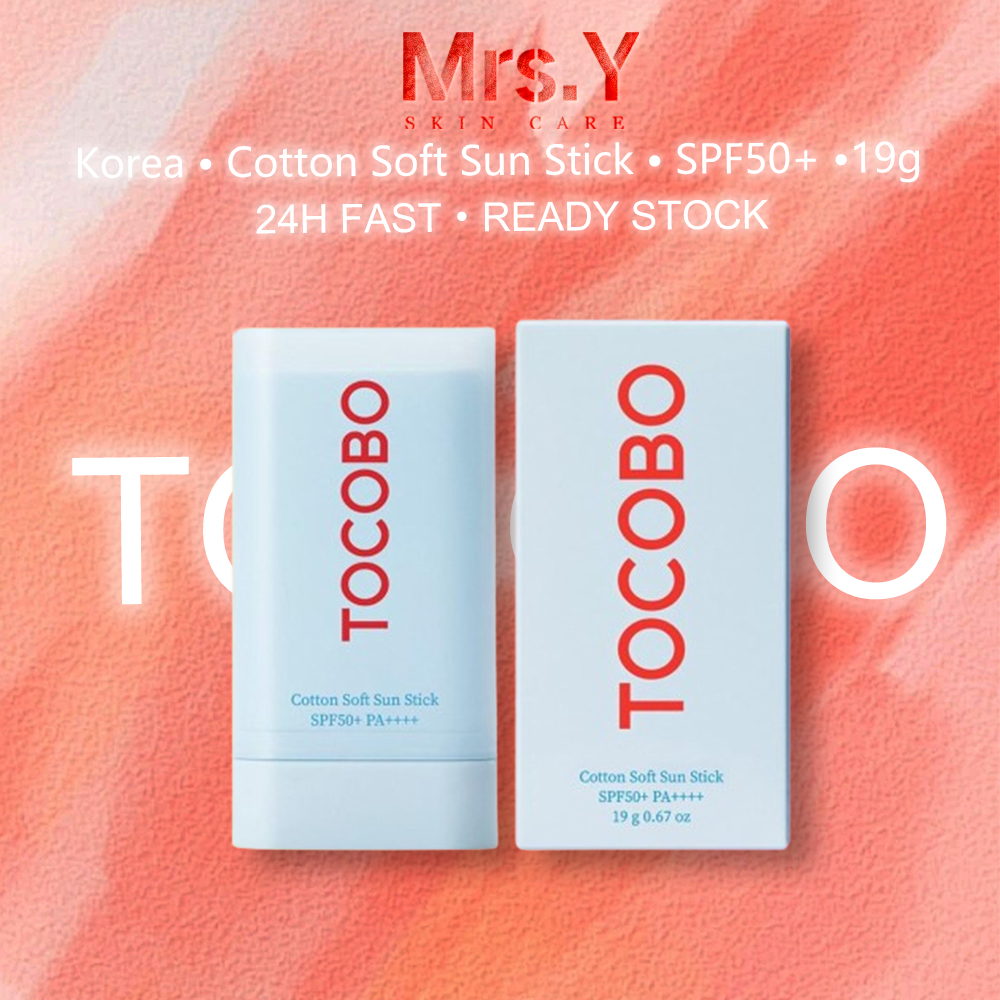 TOCOBO Sun Stick SPF50+ PA++++ 19g Tabir Surya Yang Ringan Tongkat Untuk Wajah, Formula Hidrasi, Tab