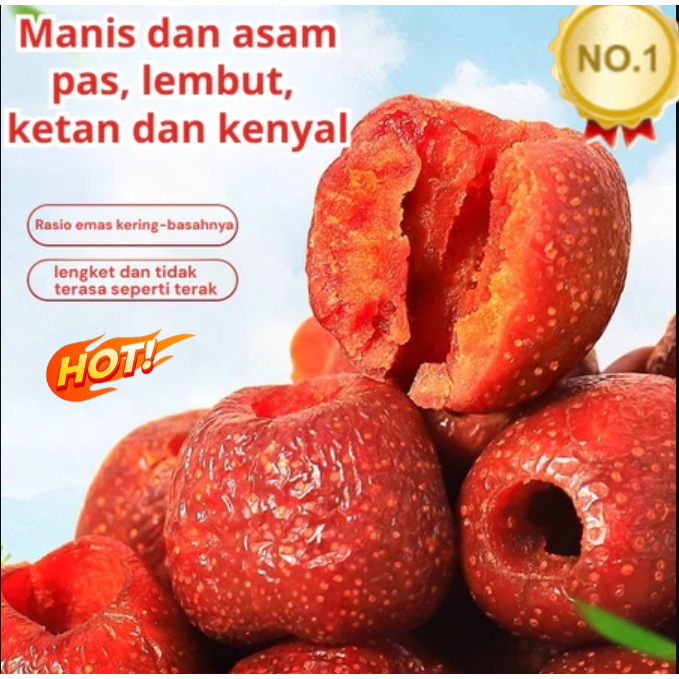 

(1/2/3 buah)❣️Buah Hawthorn Kering Kemasan Individu/Camilan Alami Hawthorn Tanpa Bahan Tambahan/Manis Asam Sehat untuk Selera Makan/Buah Kering Praktis Siap Makan/Hawthorn Kering 250g Freeze Dried 100%