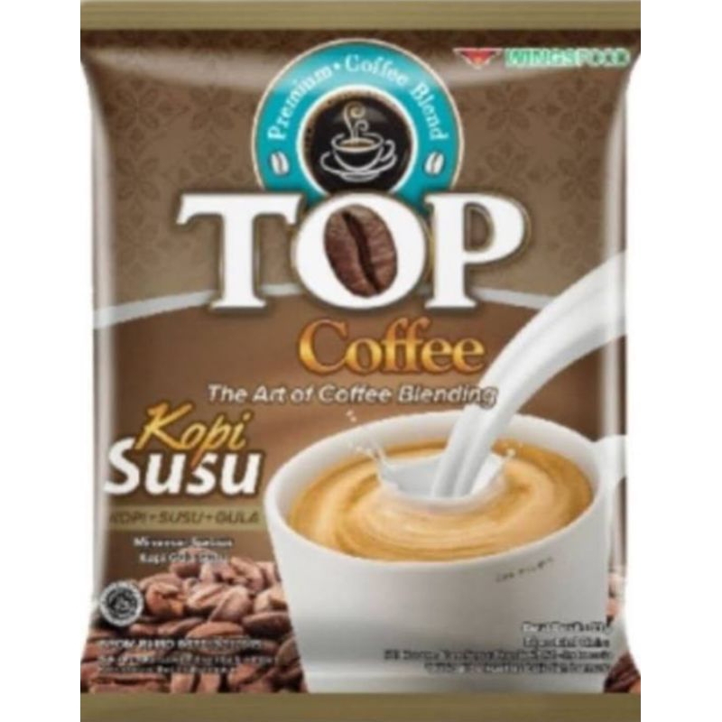 

top kopi susu 31 gr per renceng | isi 12 sachet