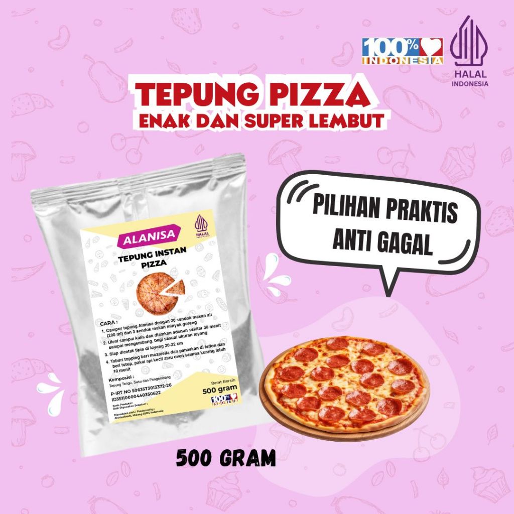 

TEPUNG PIZZA 500GR PRAKTIS!!