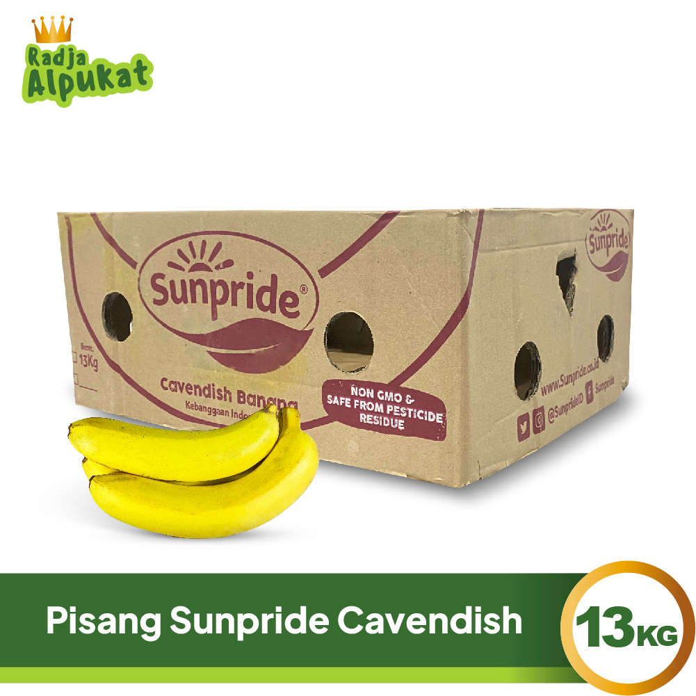 

1 Dus Pisang Sunpride Berat 13kg, isi 60-70 Buah