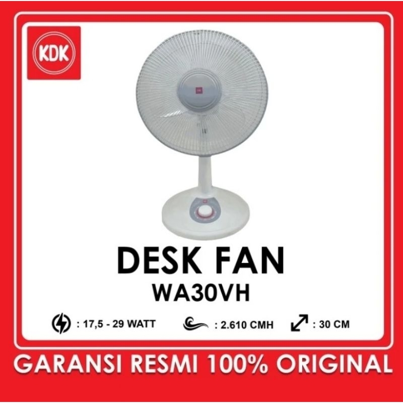 BATAM - KDK WA30V WA 30 V desk fan kipas angin meja duduk 12 inch original garansi resmi