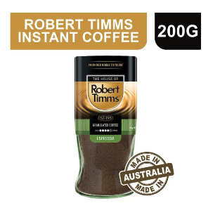 

Robert Timms Instant Soluble Coffee Espresso Extra Dark Roast 200g