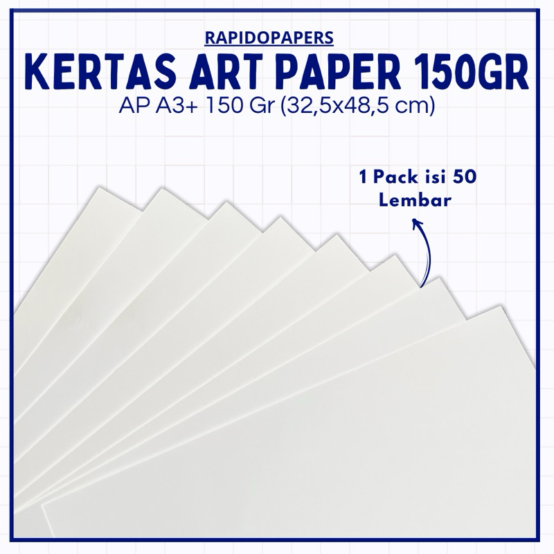 

Art Paper [50 Lembar, 150 gr A3+] Kertas Art Paper / Kertas Cetak / Kertas Brosur / Kertas Kalender / Art Paper Digital Print A3+