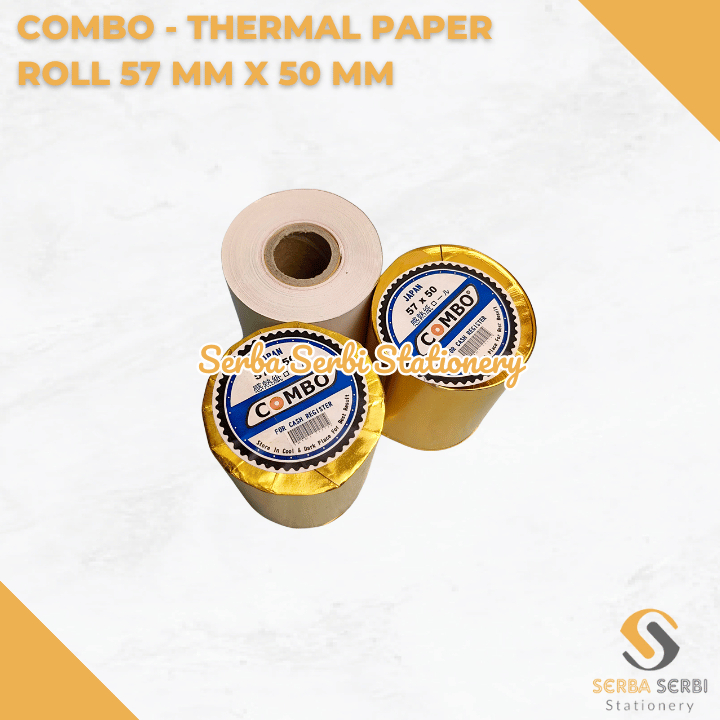 

GROSIR (1 BIJI) COMBO - THERMAL PAPER ROLL / TELSTRUK / KERTAS STRUK KASIR 57 MM X 50 MM / 57X50 MM / 58 MM X 50 MM / 58X50 MM