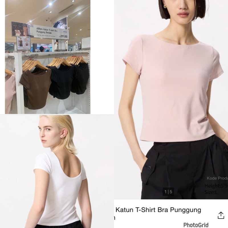 Uniqlo basic kaos atasan crop bra squer sexy polos jastip Uniqlo |jastip_titipoutfit
