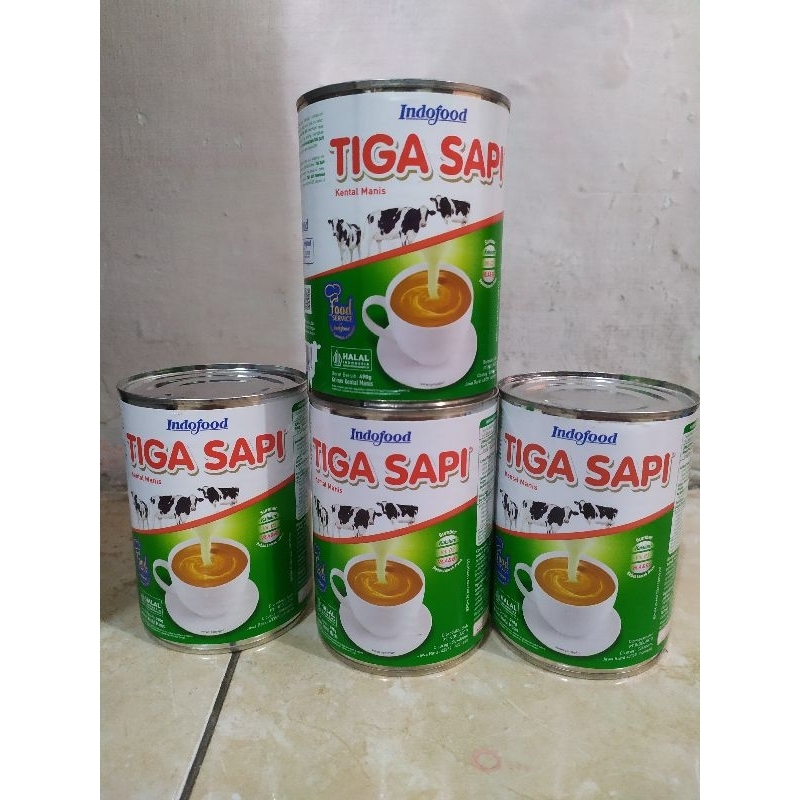 

*TERMURAH* SUSU TIGA SAPI KRIMER KENTAL MANIS KALENG 500gr (Coklat, Full Cream)