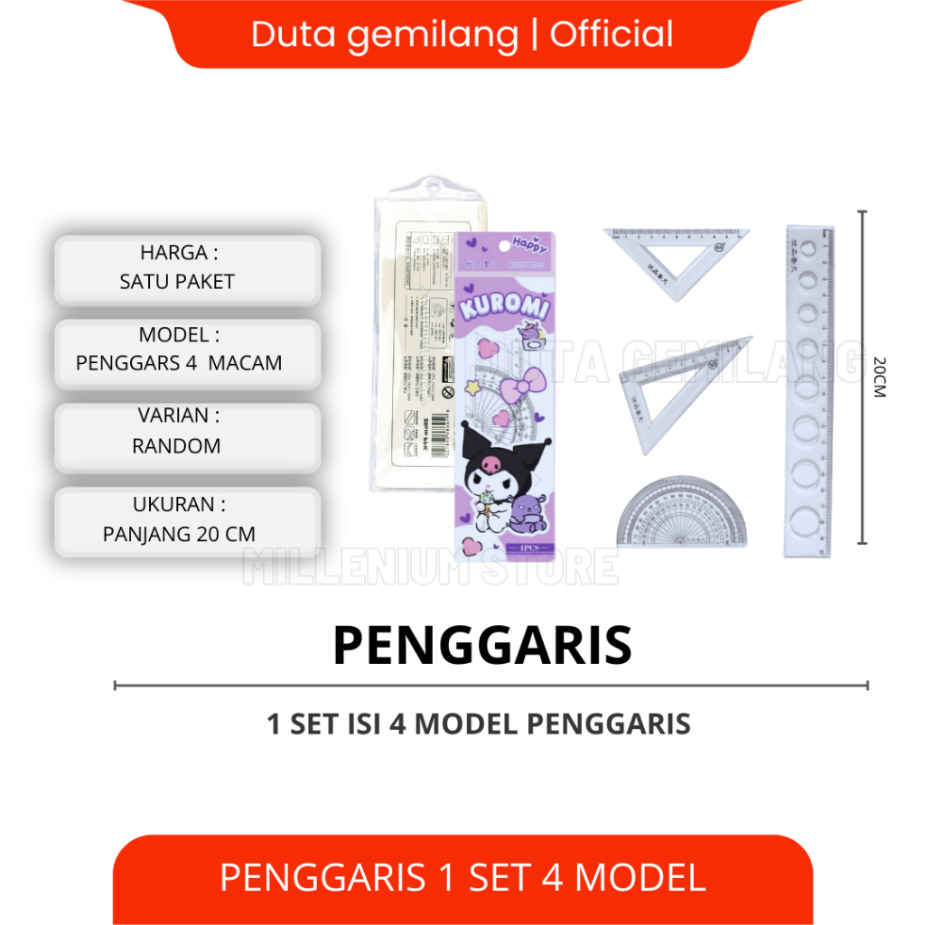 

Penggaris Set isi 4 Fancy / Penggaris Plastik 1 Set Isi 4 / Garisan Set 20cm Ruler Set / 1 Set 4 Pcs Penggaris Dengan 4 Bentuk Berbeda / Ruller / Cod / Duta Gemilang