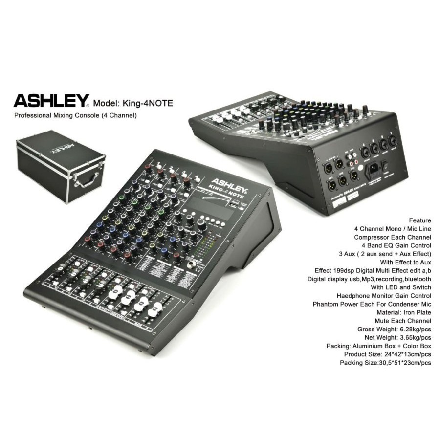Mixer New ASHLEY KING 4 NOTE 4 channel