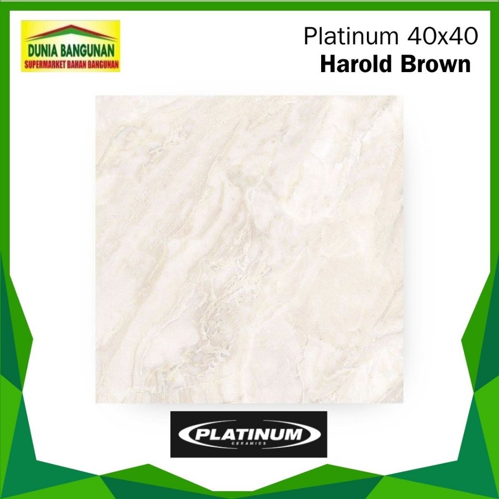 Keramik 40x40 Platinum Harold Brown Keramik Lantai Ruang Tamu / Keramik Lantai Marmer