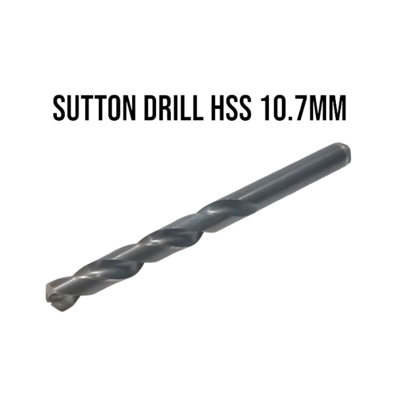 Mata bor besi HSS SUTTON 10.7 mm kondisi bekas seken mulus . Twist drills Hss 10.7mm merk SUTTON aus
