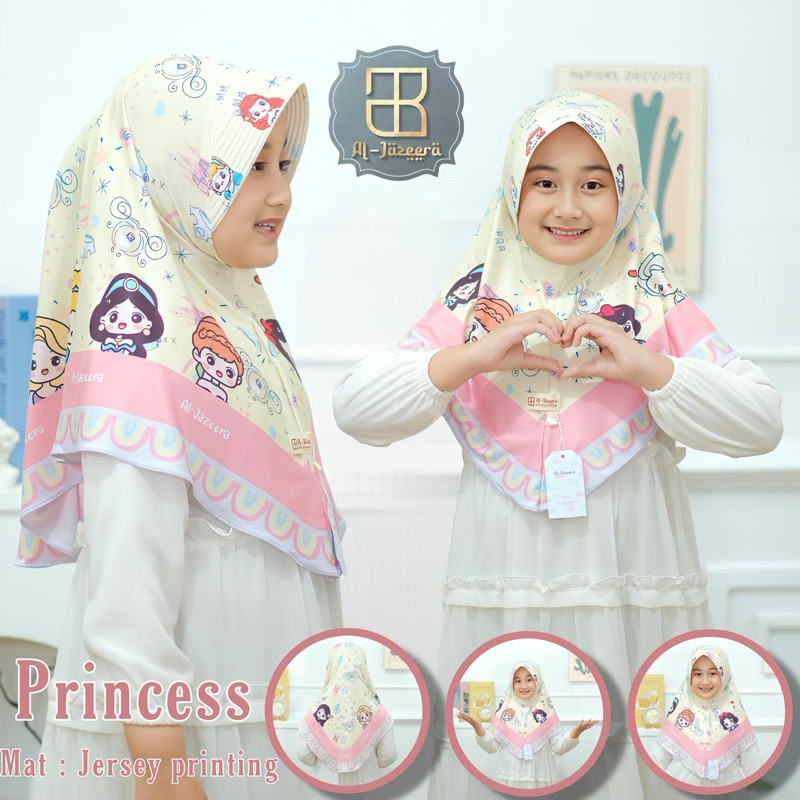 AL JAZEERA PRINCESS MOTIF // HIJAB ANAK MOTIF PRINCESS BY AL JAZEERA