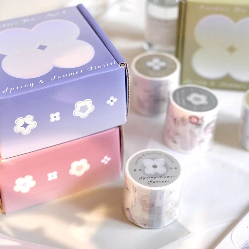 

[Set] Freckles Tea Spring and Summer Florist Washi and PET Tape Set