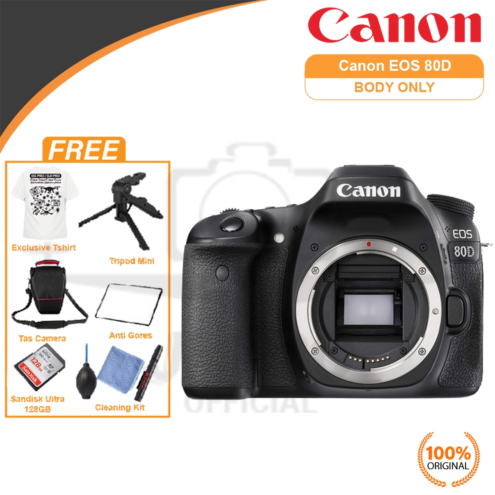 CANON EOS 80D BODY ONLY - KAMERA DSLR CANON EOS 80D BO