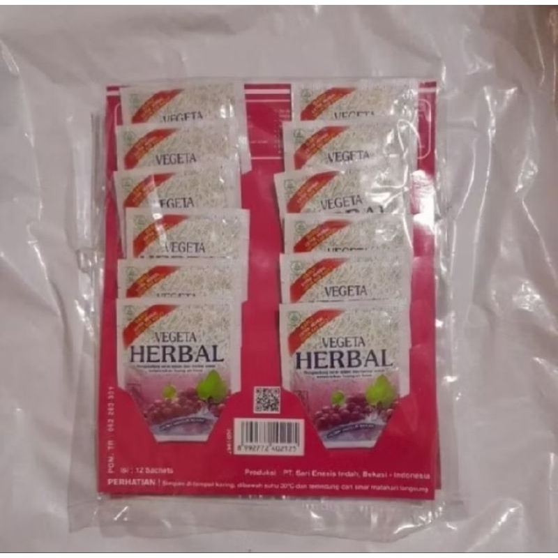 

VEGETA HERBAL ANGGUR isi 12 sachet.