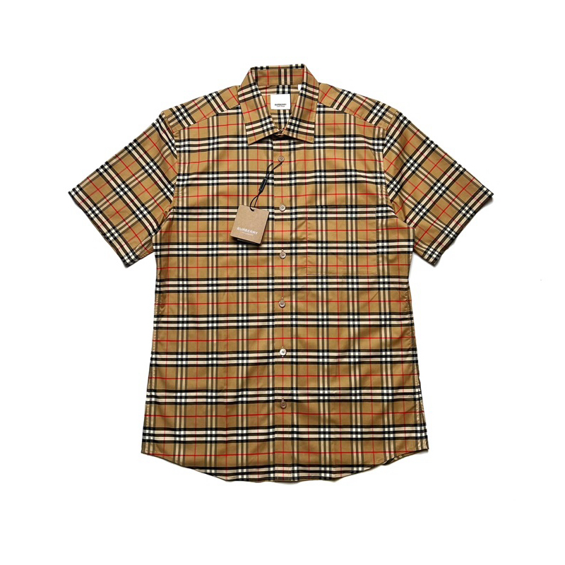 bur berry simpson checked short sleeve shirt original