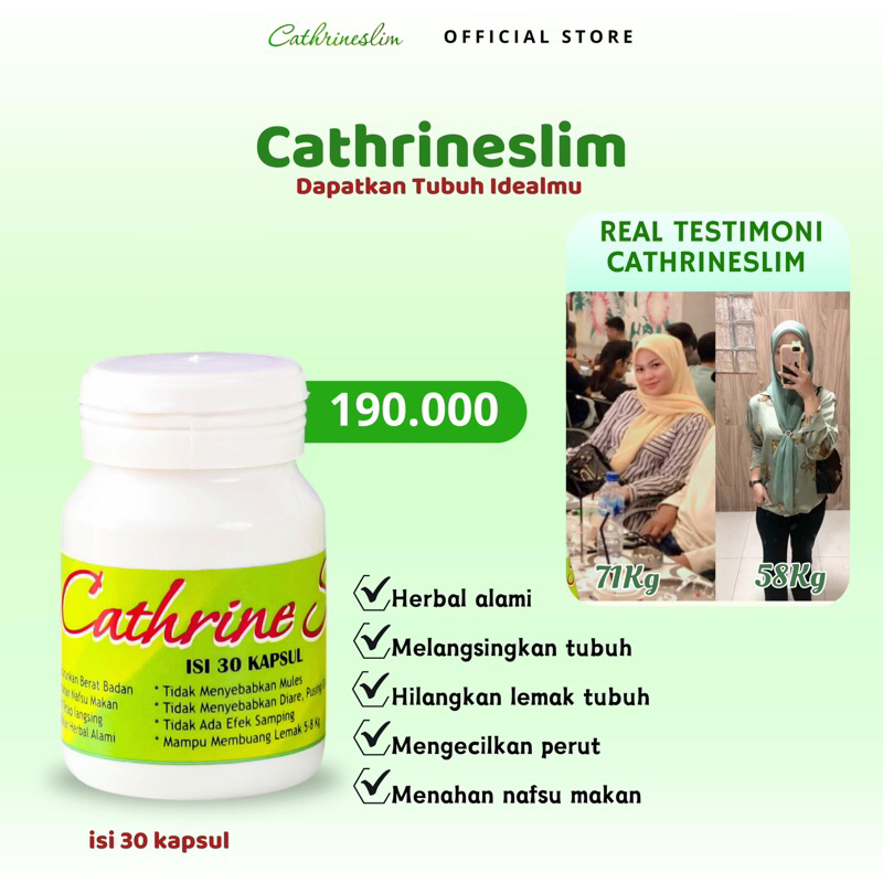 (CATHERINE SLIMMING ISI 30) SUPLEMEN PELANGSING PALING MANJUR UNTUK MENGHEMPASKAN LEMAK-LEMAK MEMBAN