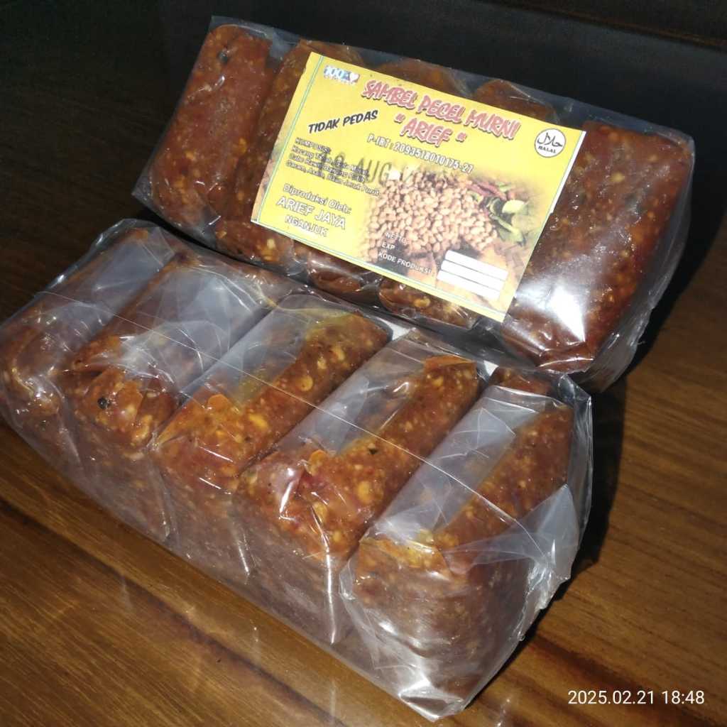 

Sambel Pecel Murni ARIEF Nganjuk 350 Gram Level Tidak Pedas 5 Pcs