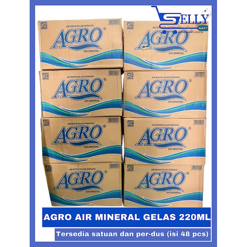 

AGRO AIR MINERAL GELAS 220ML ISI 48 PCS (SATUAN DAN DUS)