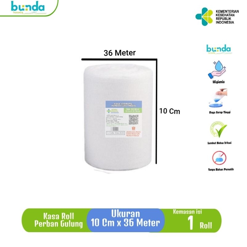 Kasa Roll Besar Kain Perban Luka Medis Ukuran 10cm x 36m