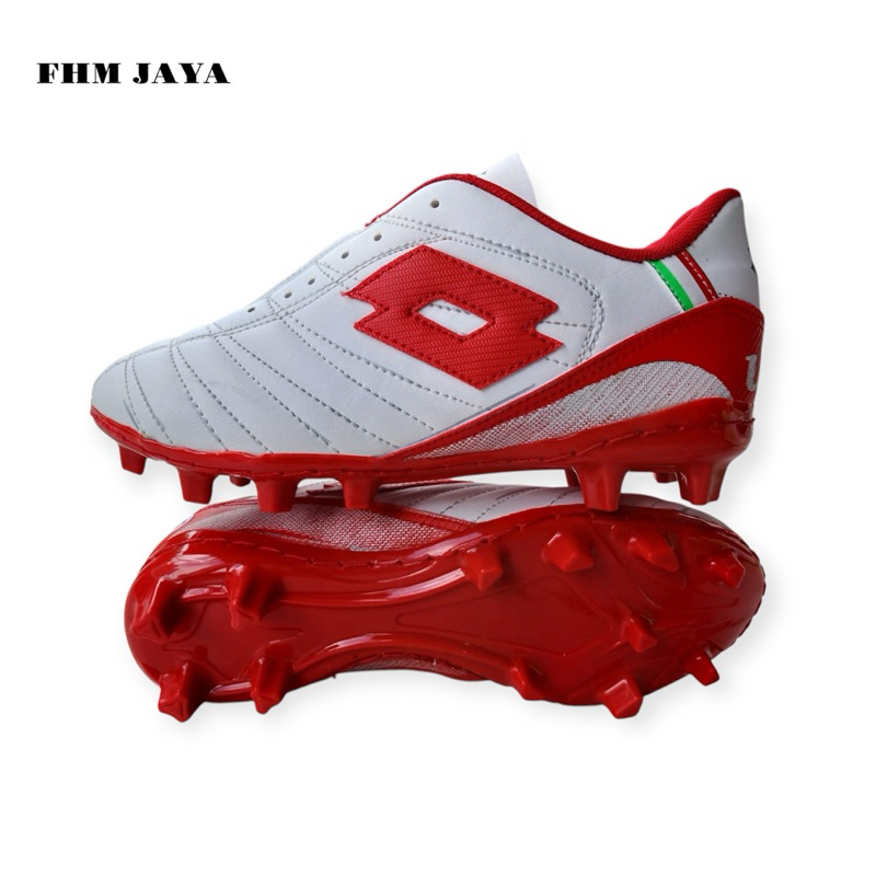 Sepatu bola Kulit Lotto Azure Strip Sepatu Bola Kulit Anak-anak Terbaru Size 33-37