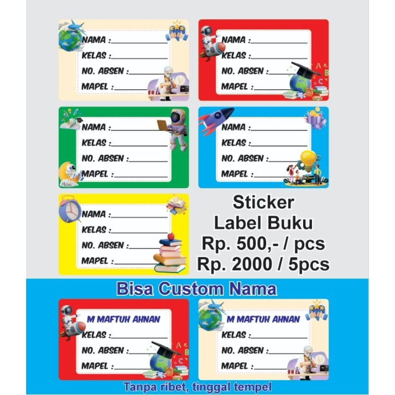 

STIKER ATAU LABEL BUKU CUSTO NAMAMU