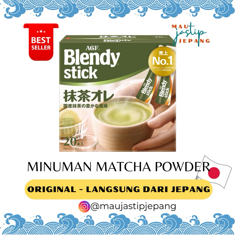 

AGF Blendy Sticks Matcha Powder 20 sachet original Jepang