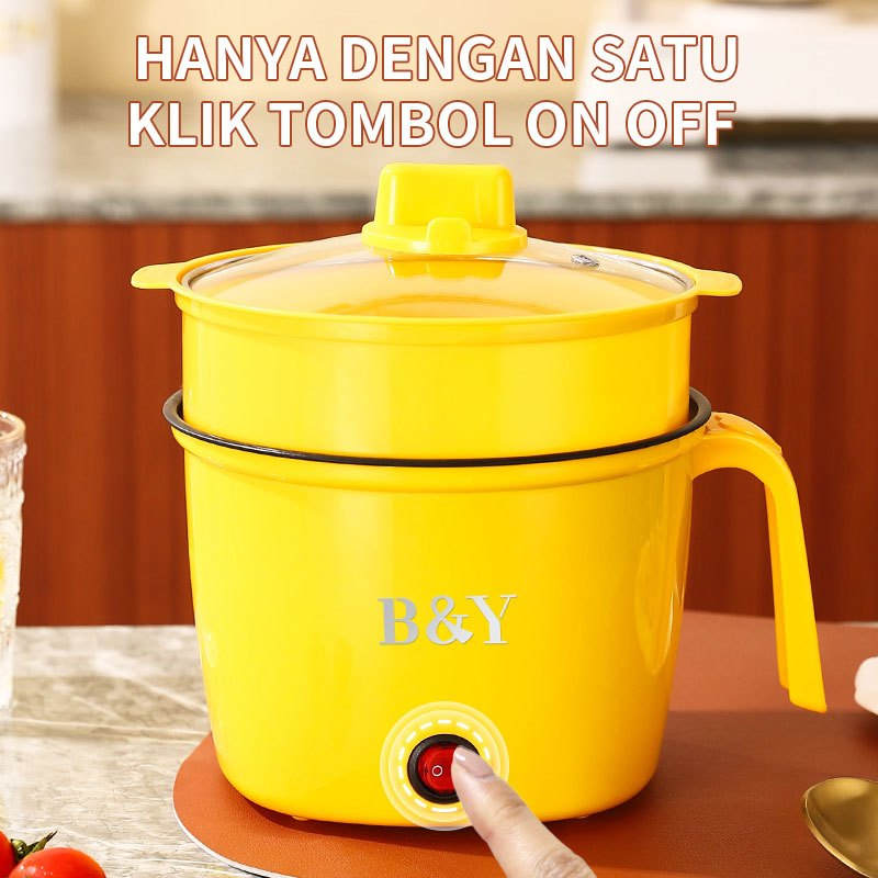 panci listrik panas elektrik multifungsi/penanak nasi 800ml/panci masak mie/peralatan dapur