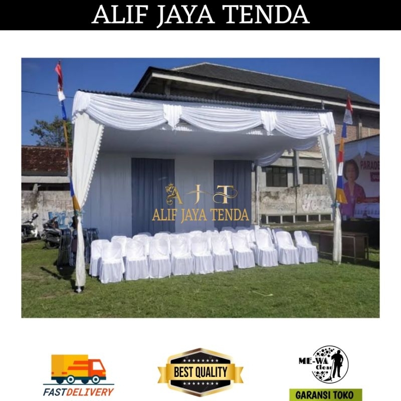 Plafon tenda pesta datar 4x6